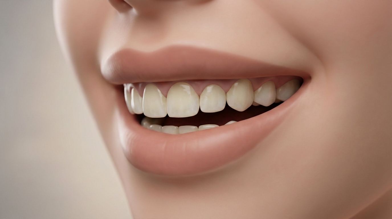 Sorriso no estado natural antes da intervenção estética