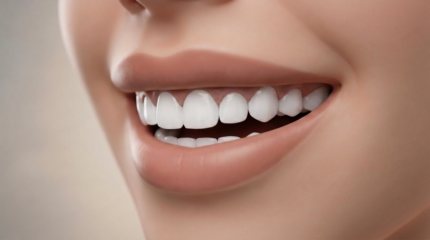 Sorriso transformado após procedimento estético de facetas e clareamento